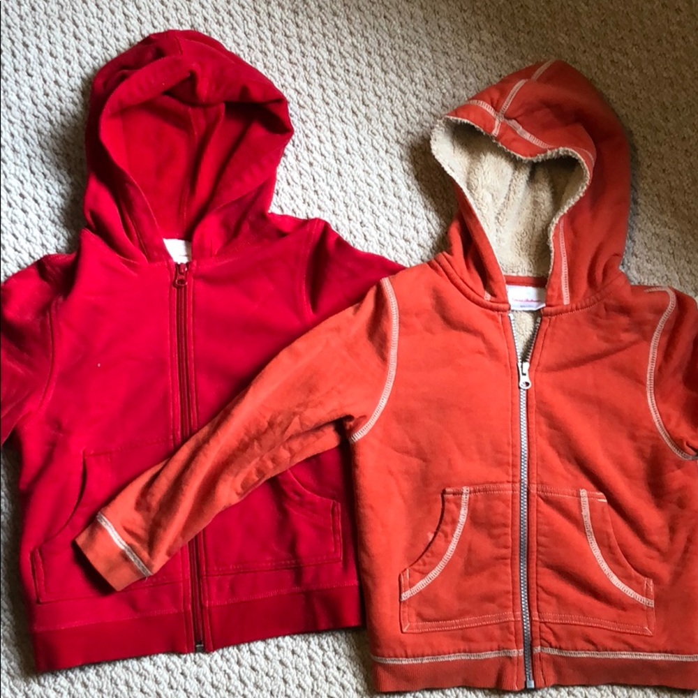 Hanna Andersson size 110 orange and red zip up